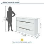 Cômoda Urban 8 Gavetas Espresso Móveis Branco