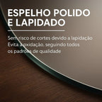 Espelho Orgânico de Chão/Parede Gigante 170x70cm com LED Touch Screen - Vivare Premium [Luz Quente/Fria]