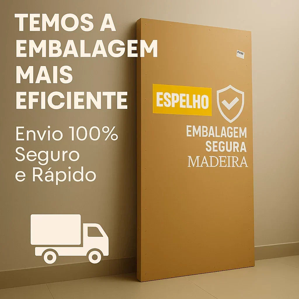Espelho Orgânico de Chão/Parede Gigante 170x70cm com LED Touch Screen - Vivare Premium [Luz Quente/Fria]